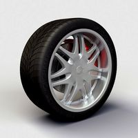 Wheel DIP Phantom rims and tire 3D Model