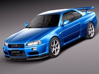 Nissan Skuline R34 GTR 3D Model