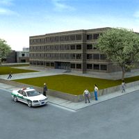 American High School 3D Model