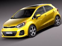 Kia Rio Hatchback 5door 2016 3D Model
