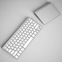 CGAxis Keyboard with Touchpad 3D Model