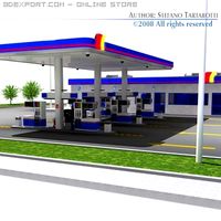 Gas station 3D Model