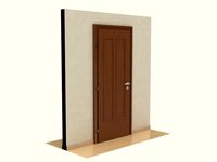 Wooden door d06 3D Model