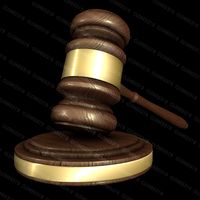 Law gavel 3D Model