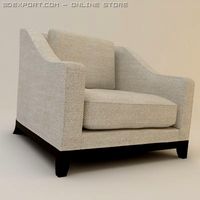 Designer fabric armchair 3D Model