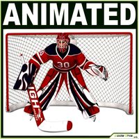 Hockey Player Goalkeeper CG 3D Model