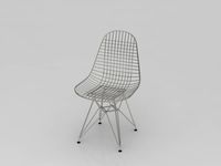 Wireframe Chair 3D Model