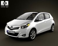 Toyota Yaris Vitz 5door 2012 3D Model
