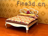 Antique09Bed066a 3D Model