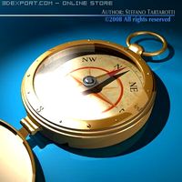Old compass 3D Model