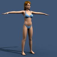 Woman In Underwear 3D Model