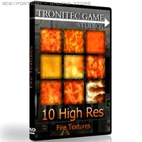 10 High Res Fire Textures 3D Model