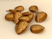 Almonds in shell 3D Model