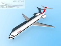 Falcon3D MD 80 Swissair 3D Model