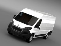 Peugeot Boxer Van L4H2 2014 3D Model