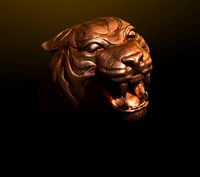 Tiger head ring 3D Model