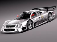 MercedesBenz CLK GTR 1998 3D Model