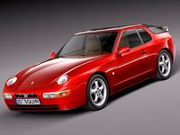 Porsche 968 1991 to 1995 3D Model