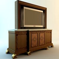 TV and Stand 3D Model