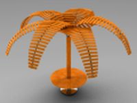 Palm Pergola 3D Model