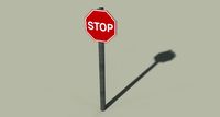Stop sign 3D Model