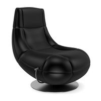 Black Leather Swivel Chair 3D Model