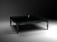 Glass black table 3D Model