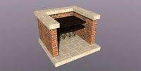 Bbq grill barque 3D Model
