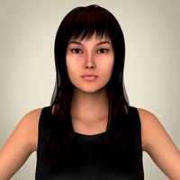 Realistic Young Pretty Lady 3D Model