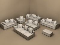 Poggiolungo collection by Flexform 3D Model