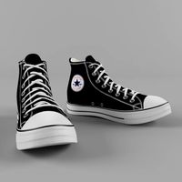 Gumshoes Converse clothes shoes classic punk 3D Model