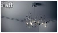 Modern Design Foliage Chandelier 3D Model