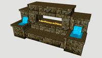 Euro See-Thru Fireplace Set with Water Features (48” Gas)
