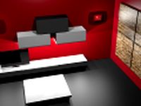 Red Living Room 3D Model