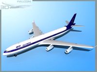 Falcon3D A340 600 Olympic 3D Model