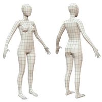 Realistic Adult Female Base Mesh