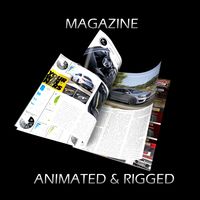 Magazine Opening Rigged Animated 3D Model