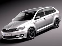 Skoda Rapid Spaceback 2014 3D Model