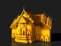 Thailand Bangkok Wat Benchamabophit 3D Model