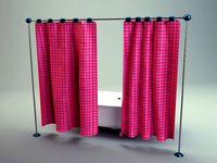 Curtains bath 3D Model
