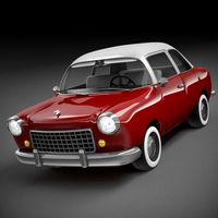 Retro Car 3D Model