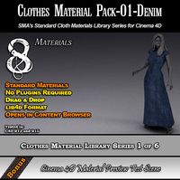 Standard Clothes Material Pack-01-Denim for C4D