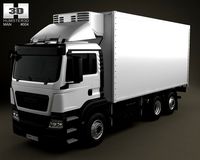 MAN TGS Refrigerator Truck 2012 3D Model