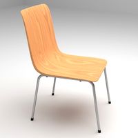 Plywood Chair with Metal Chair Legs