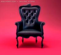 black armchair 3D Model