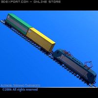 European cargo train 3D Model