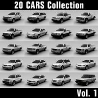 20 Cars Collections Vol 1 3D Model