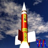 French Dauphin Sounding Rocket 3D Model