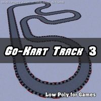Low Polygon Go Kart Track 3 3D Model