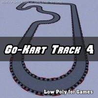 Low Polygon Go Kart Track 4 3D Model